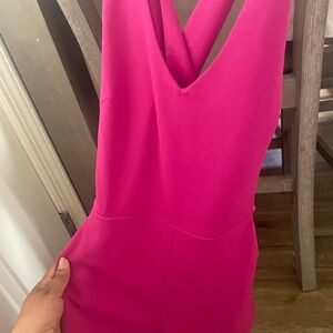 Hot pink short romper